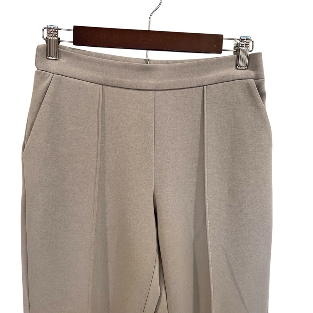 Banana Republic Scuba Knit Commuter Slim Pleated Pants In Silver Grey - Picture 3 of 10